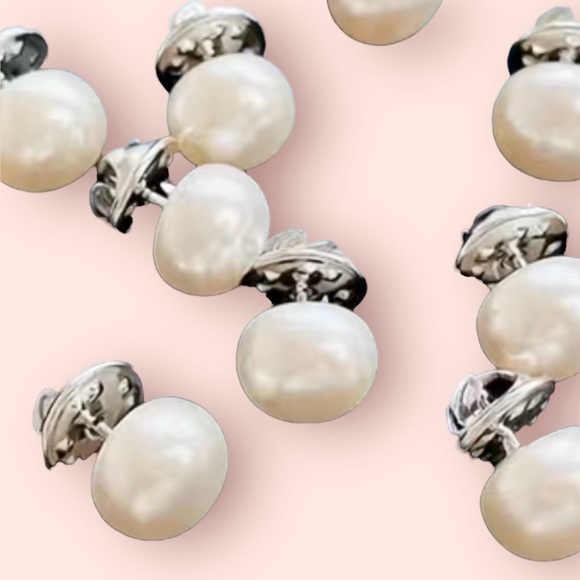 Source Unknown Jewelry - 3/$10 Pin Replacement Buttons 4ct Pearl Enamel Brooch